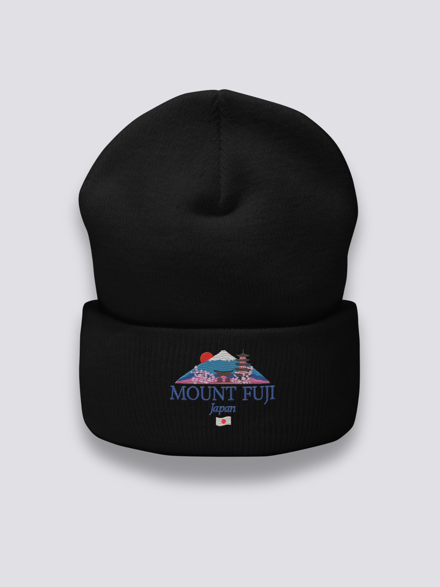 Gorro Monte Fuji - 富士山 Negro - Ropa Japonesa