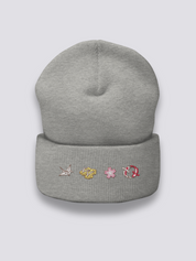 Gorro Motivos Japoneses - 和柄 Gris Jaspeado - Ropa Japonesa