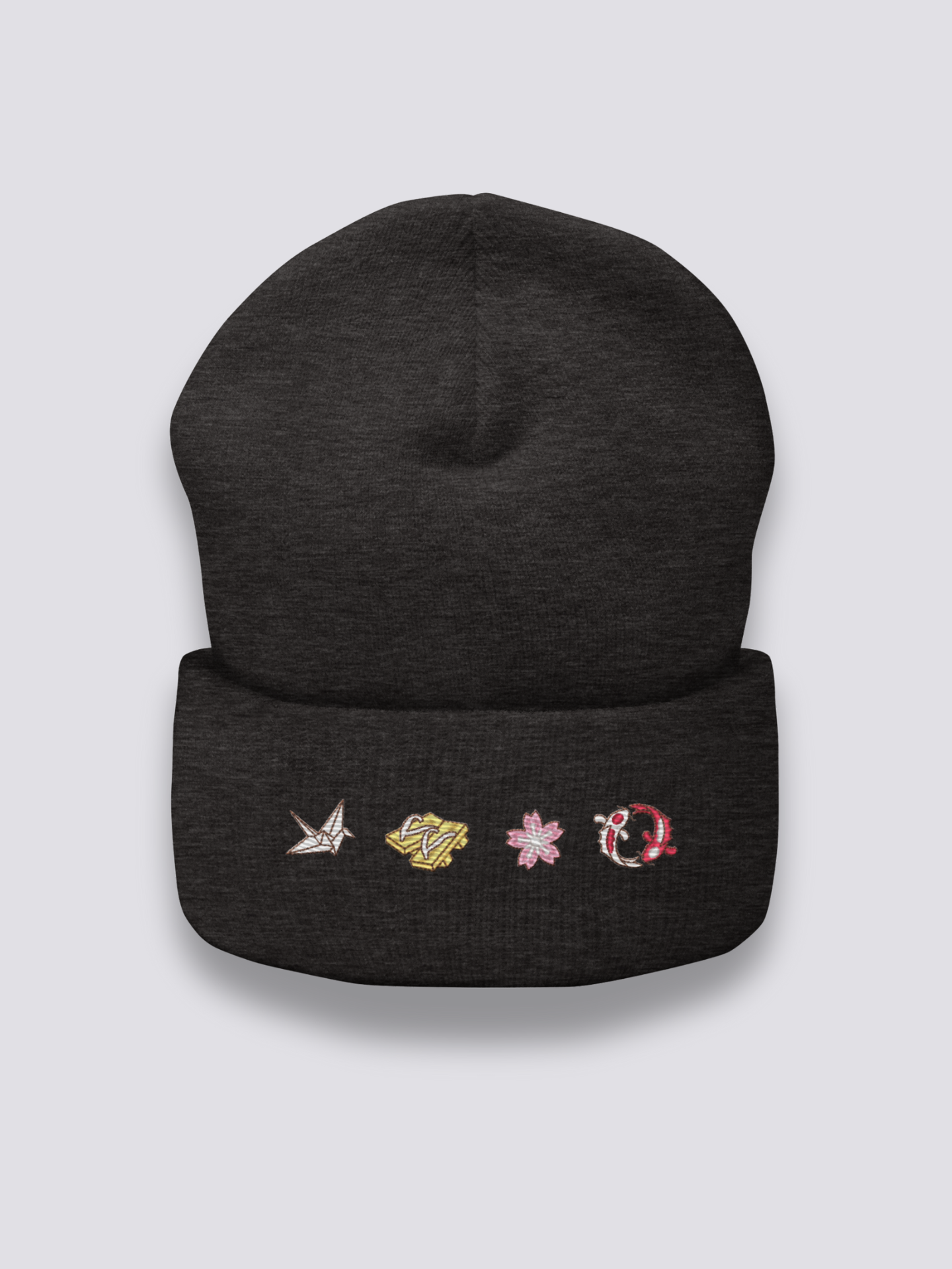 Gorro Motivos Japoneses - 和柄 Gris Oscuro - Ropa Japonesa
