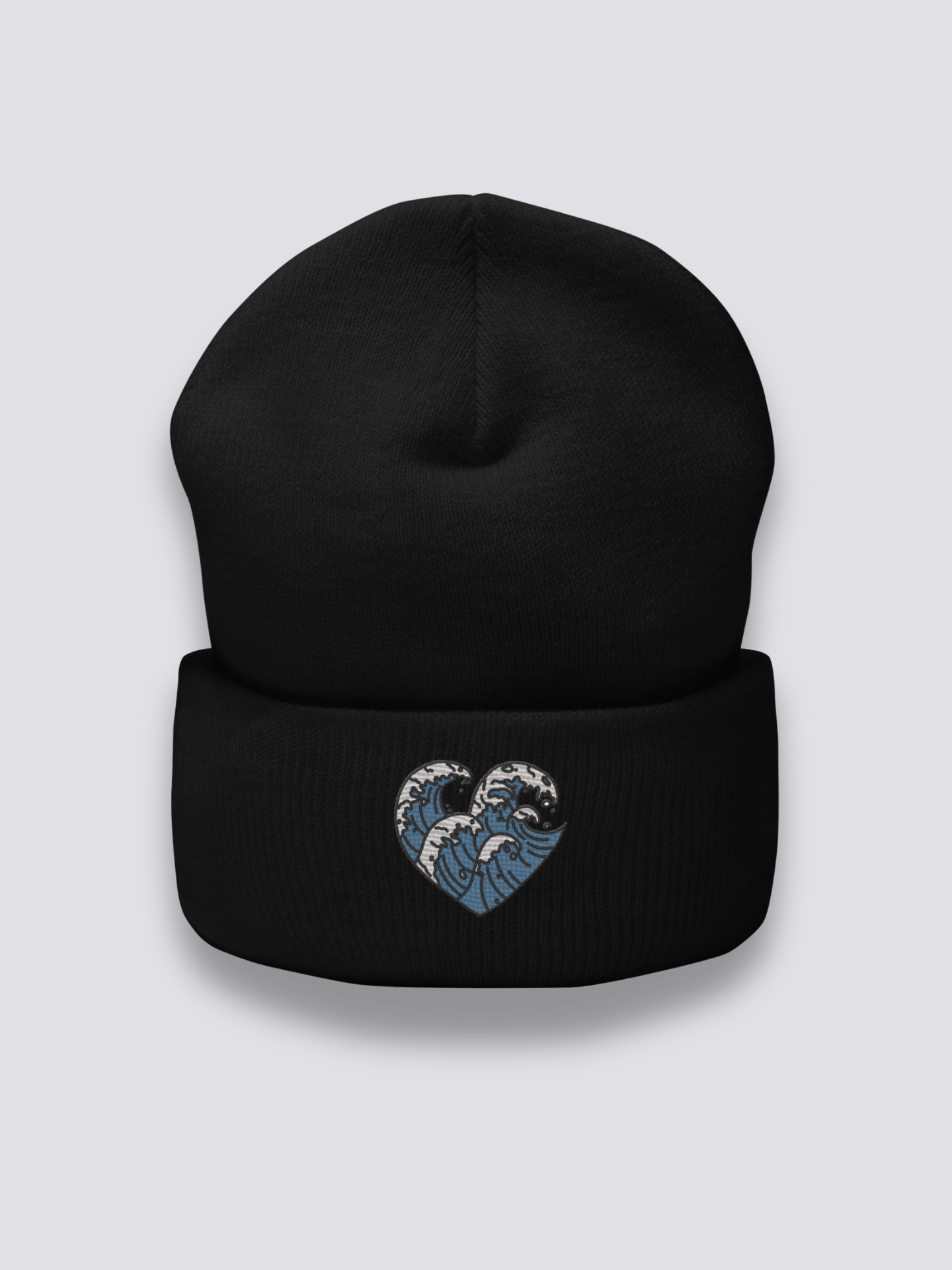 Gorro Olas Japonesas - 日本の波 Negro - Ropa Japonesa