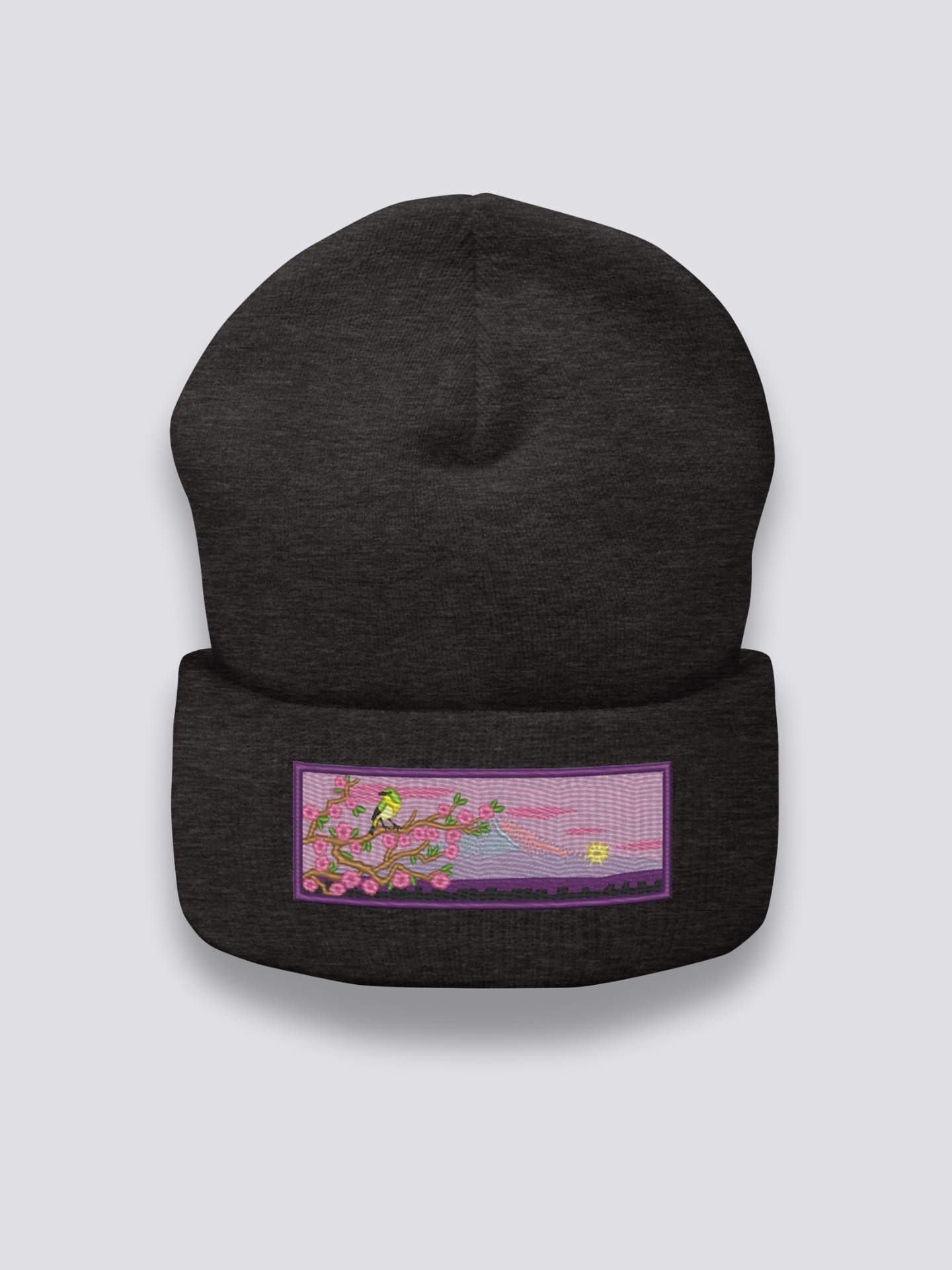 Gorro Primavera Japonesa - 日本の春 Gris Oscuro - Ropa Japonesa