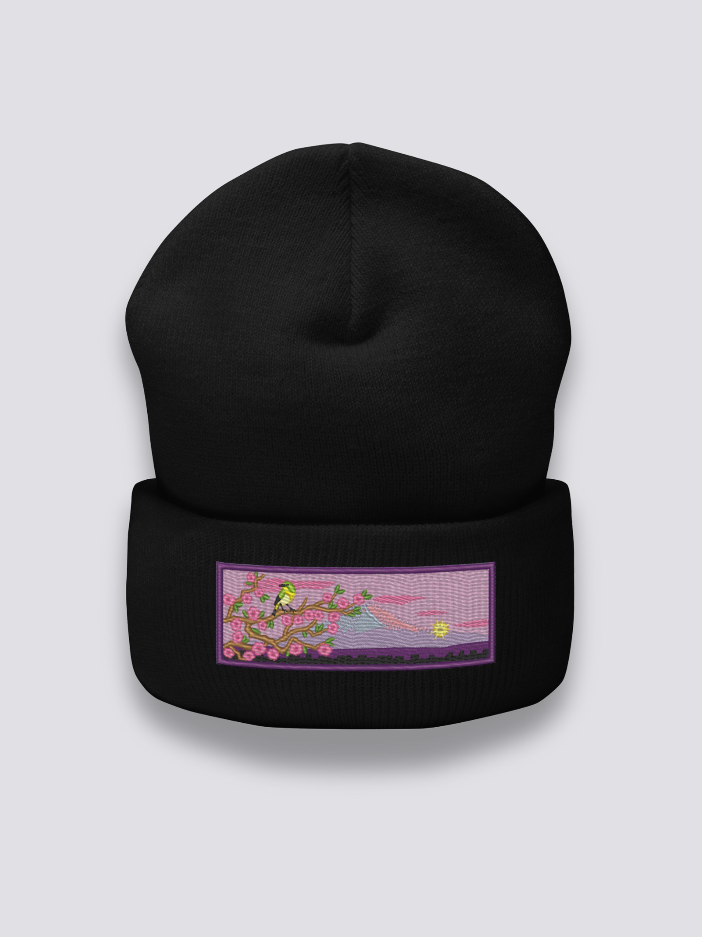 Gorro Primavera Japonesa - 日本の春 Negro - Ropa Japonesa