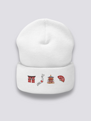 Gorro Símbolos Japoneses - 記号 Blanco - Ropa Japonesa
