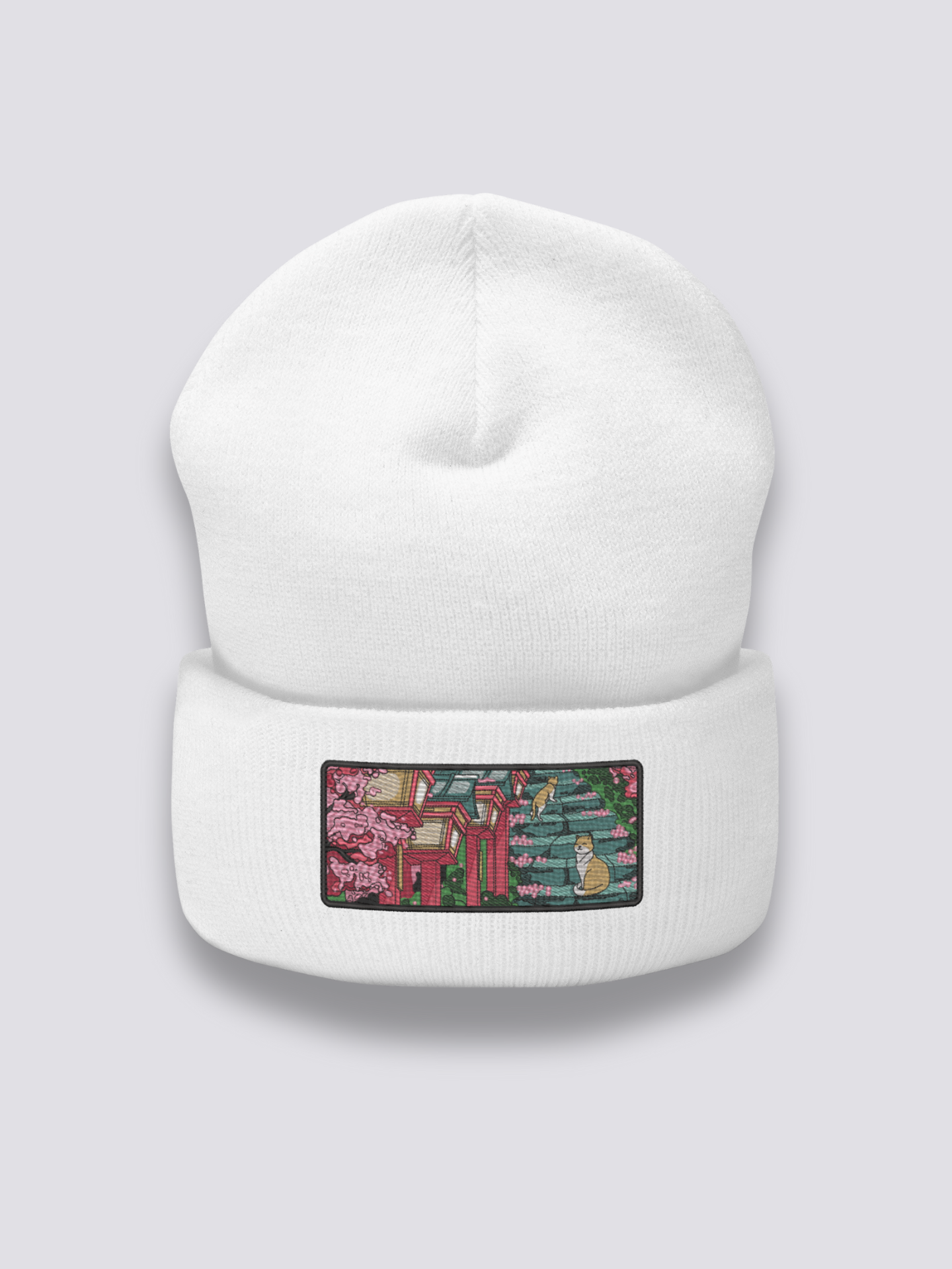 Gorro Templo Japonés - 日本の寺院 Blanco - Ropa Japonesa