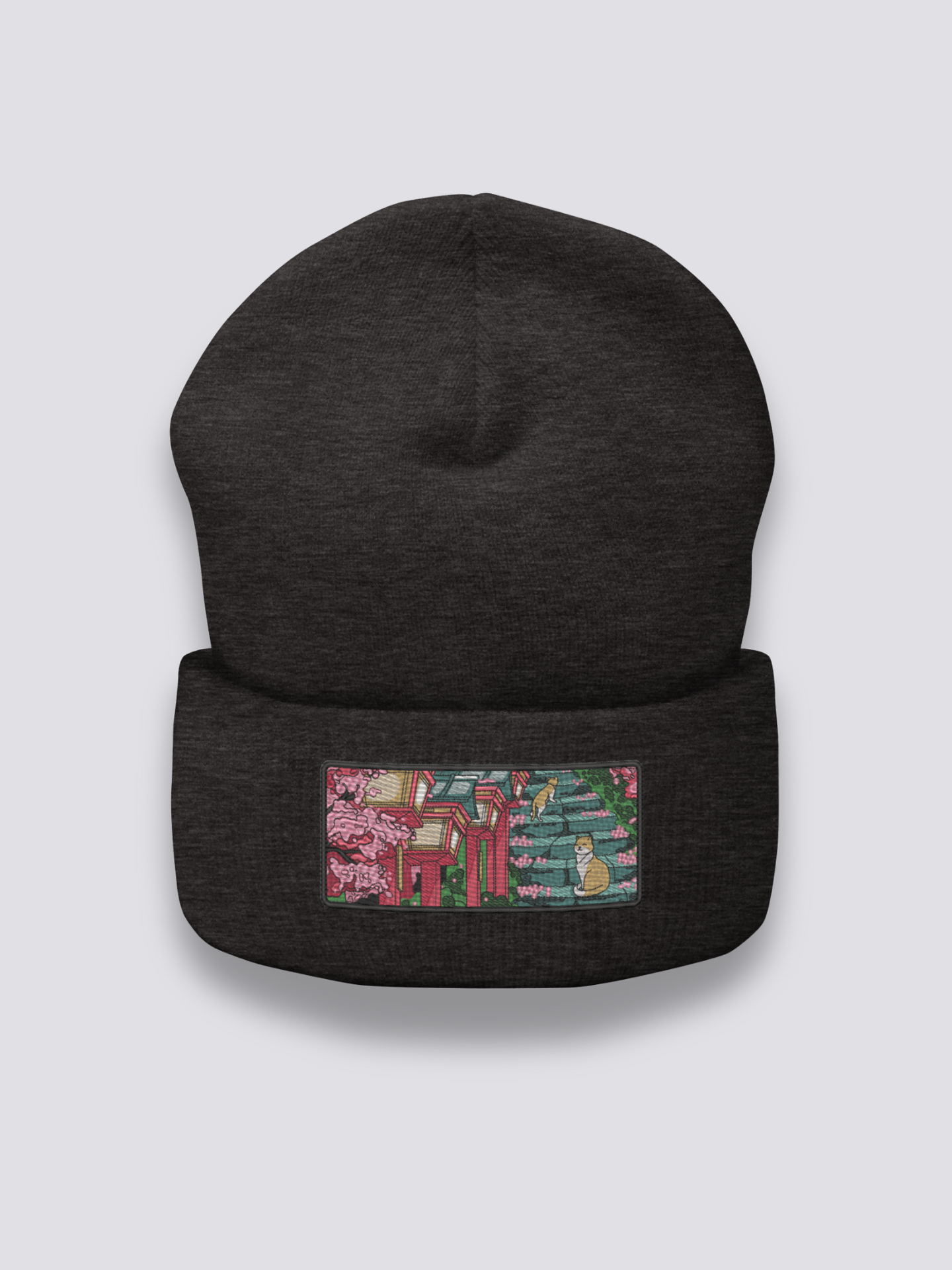 Gorro Templo Japonés - 日本の寺院 Gris Oscuro - Ropa Japonesa