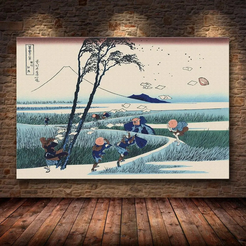 Grabado Japonés Otoño 'Kazega' - Ropa Japonesa