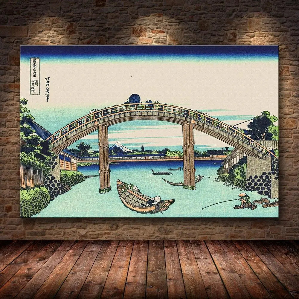 Grabado Japonés Tradicional 'Hashi' - Ropa Japonesa