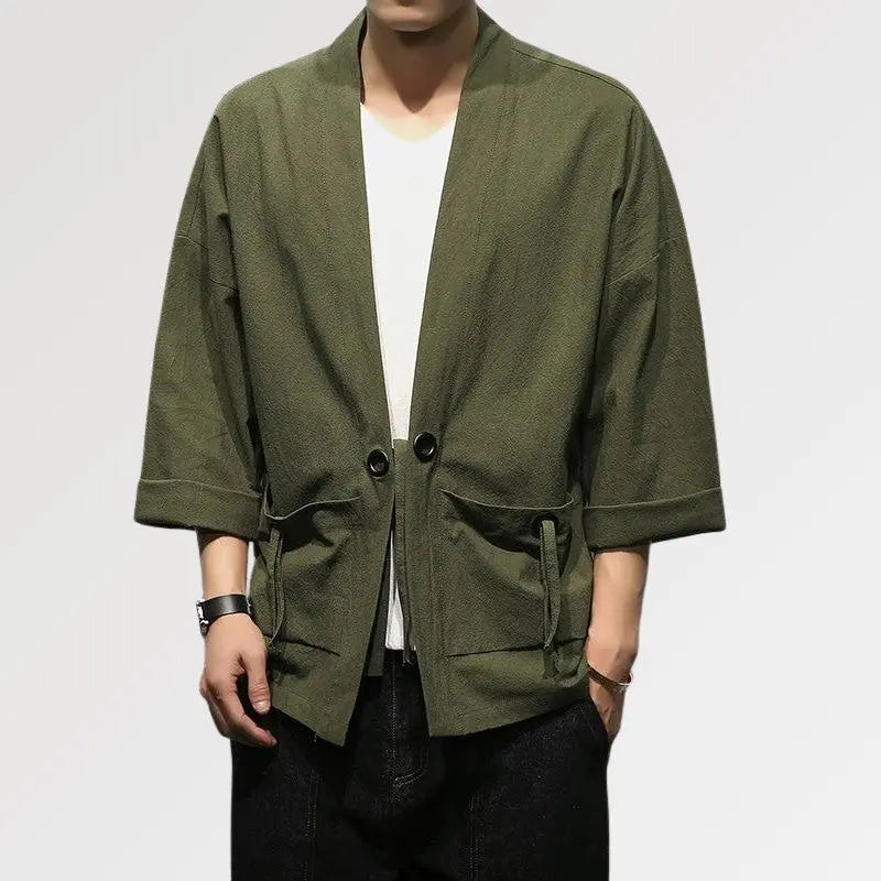 Kimono verde para hombre