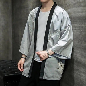 Chaqueta kimono gris 'Tamotsu'
