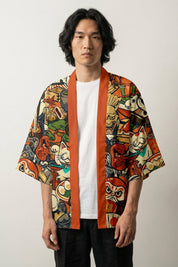 Haori Anime Nihon no Shinboru haori japonés llevado mannequin estilo streetwear Ropa Japonesa