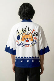 Kimono Haori Shiba Inu haori japonés llevado mannequin estilo streetwear Ropa Japonesa