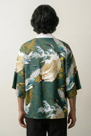 Ropa Haori Tsuru no Gawa haori japonés llevado mannequin estilo streetwear Ropa Japonesa