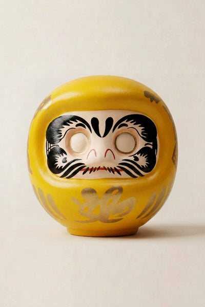 Hucha Daruma Amarillo Ojos Vacíos Exámenes