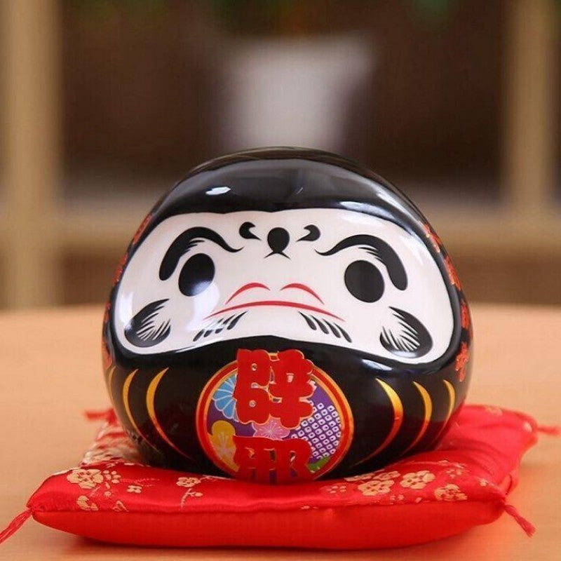 Hucha Daruma Negro 'Protección' Yakuyoke - Ropa Japonesa