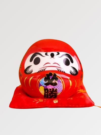 Hucha Daruma Rojo 'Victoria' Kanji Hisshō