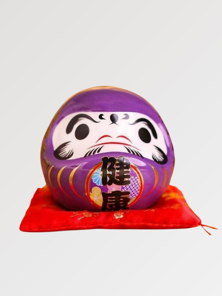 Hucha Daruma Violeta 'Salud' Kanji Kenkō - Ropa Japonesa