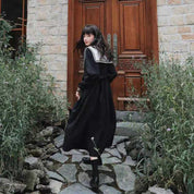 Vestido negro japonés 'Sashiko'