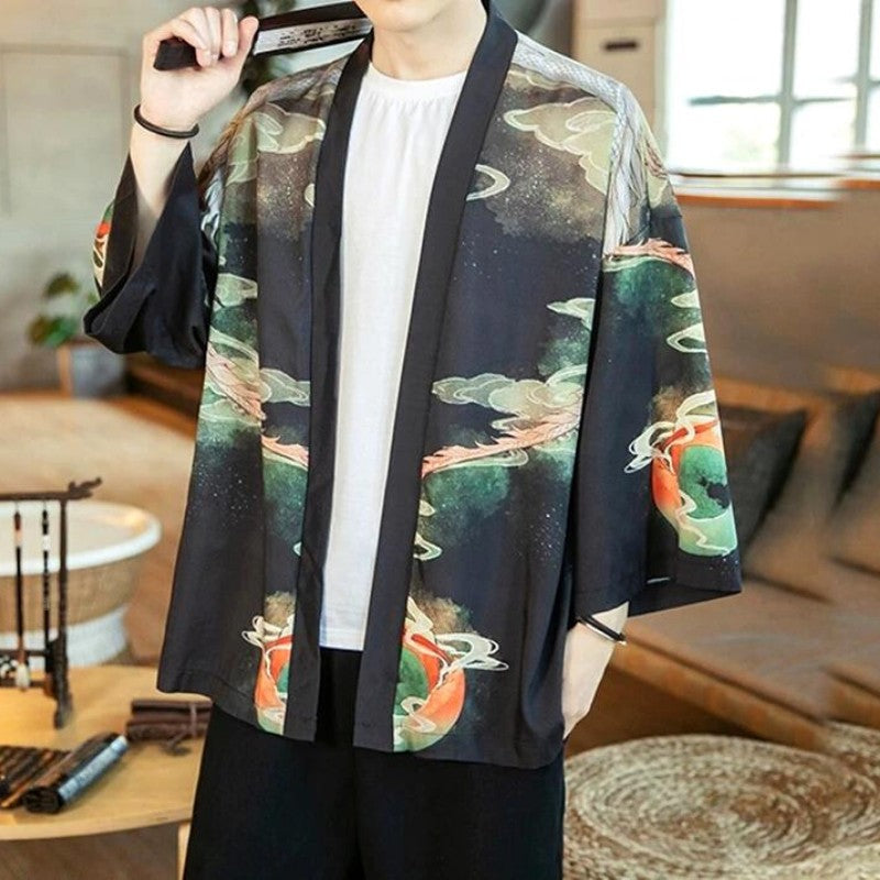 kimono japonés dragón
