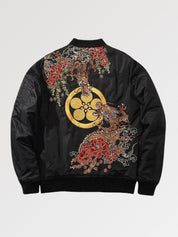 Chaqueta bomber floral japonesa