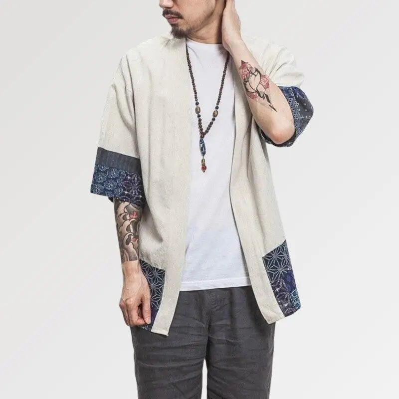 Chaqueta kimono japonesa para hombre