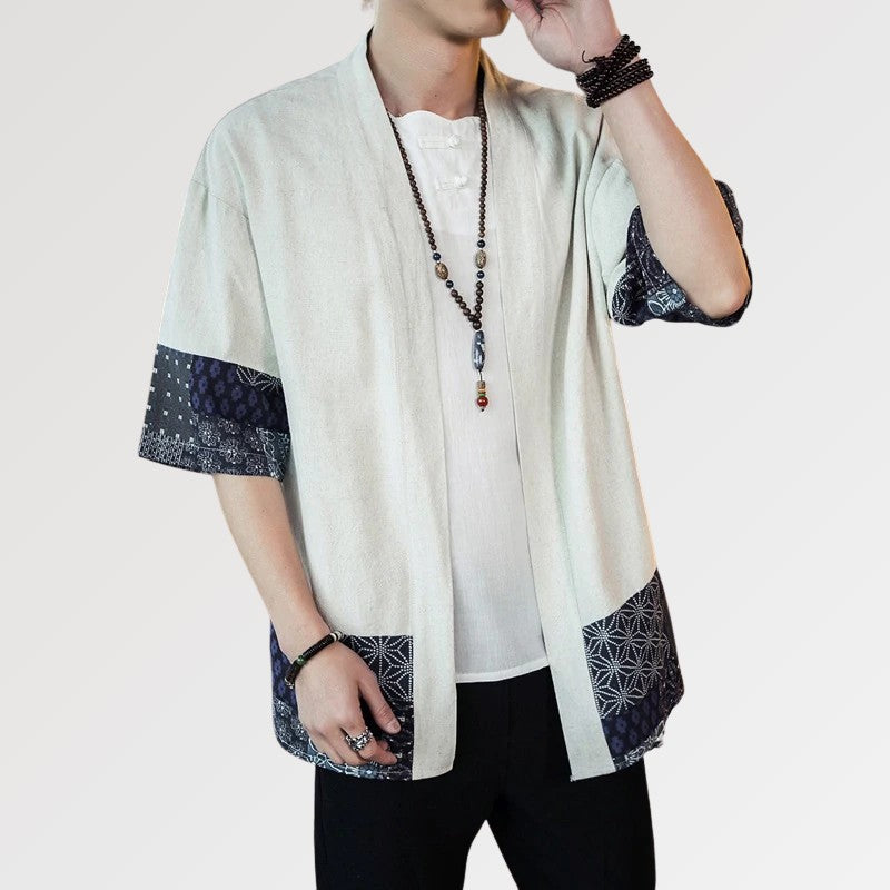 Chaqueta kimono japonesa 'Mitsuo' para hombre