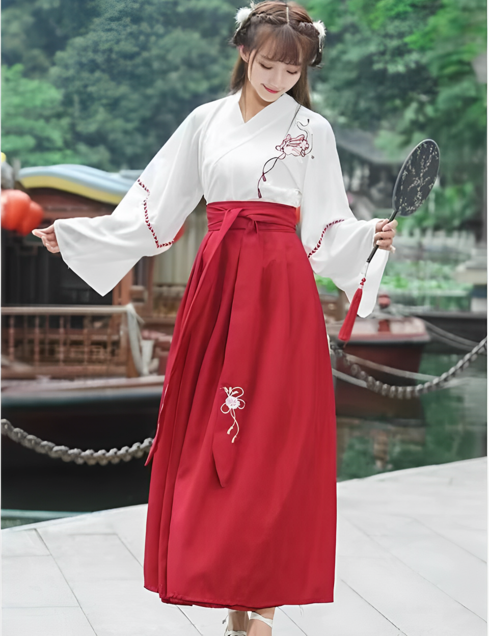 Vestido con estampado japonés