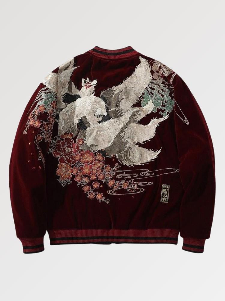 Descubre la cultura japonesa acercándote al Kitsune con nuestra chaqueta japonesa sukajan de alta gama