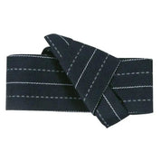 Cinturón obi de hombre Nagano azul marino de rayas blancas kakuobi Ropa Japonesa