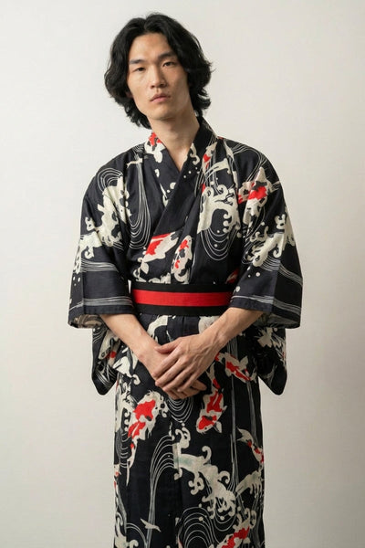 Kimono Hombre Moda 'Hekinan' Koi Olas