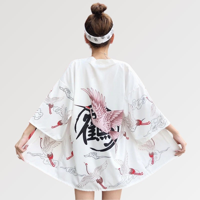 La chaqueta kimono japonesa para mujer y su carácter Kanji