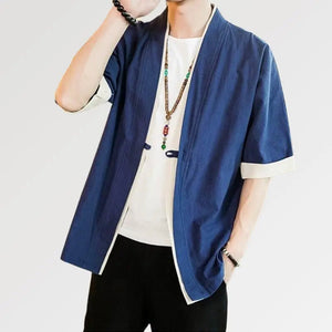 Chaqueta Kimono Hombre 'Blue Hideki'