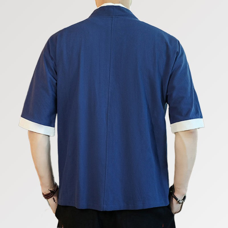 Chaqueta Kimono Hombre 'Blue Hideki'