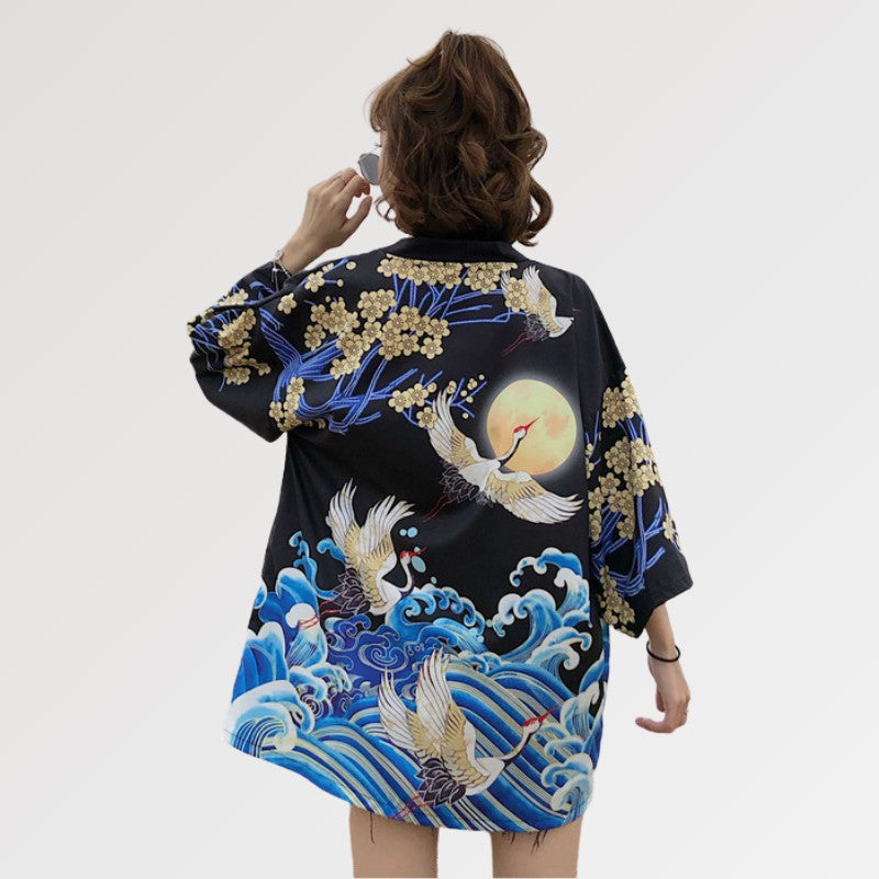 La chaqueta kimono femenina y sus símbolos japoneses