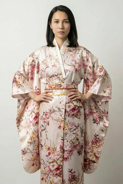 Kimono Japonés Beige 'Harumi'