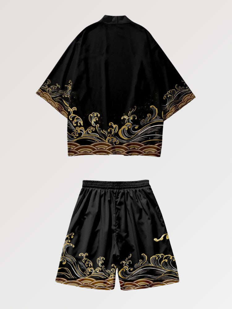 Conjunto de kimono 'Gold Wave'