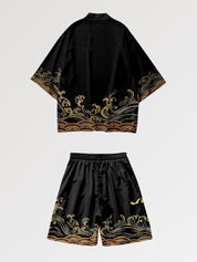 Conjunto de kimono 'Gold Wave'