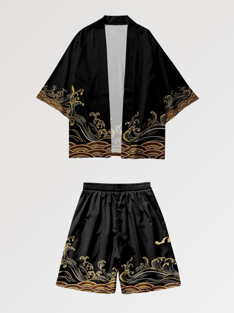 Conjunto de kimono 'Gold Wave'