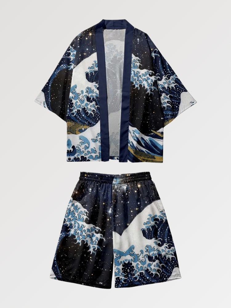 Conjunto de kimono 'La gran ola'