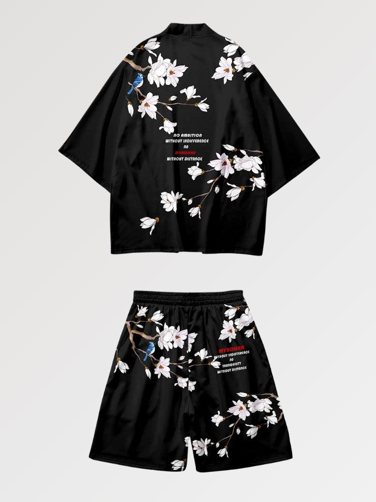 Conjunto de kimono 'White Sakura'