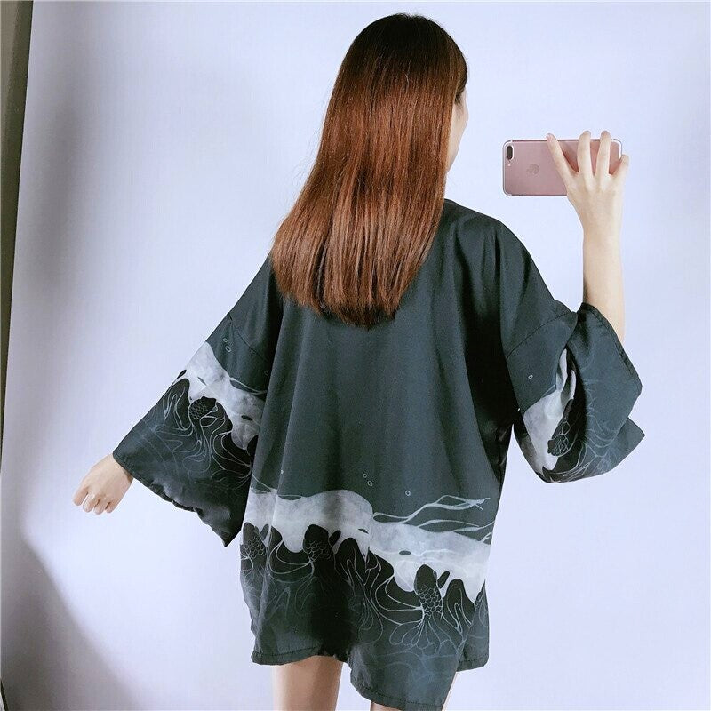 Chaqueta estilo kimono 'The Wave'