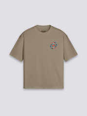 Camiseta carpa koi estampado japonés oversize