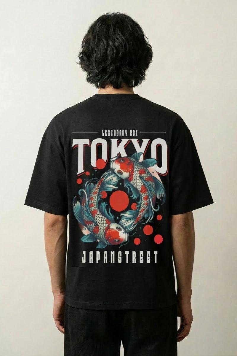 Camiseta Koi Carp - フィッシュ camiseta japonesa streetwear Ropa Japonesa
