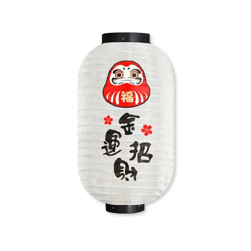 Linterna de papel japonesa chōchin Tottori con daruma de la buena suerte en papel washi Ropa Japonesa