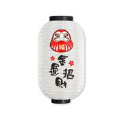 Linterna de papel japonesa chōchin Tottori con daruma de la buena suerte en papel washi Ropa Japonesa