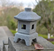 Farol japonés tōrō miniatura de piedra reconstituida para jardín zen y bonsái Ropa Japonesa