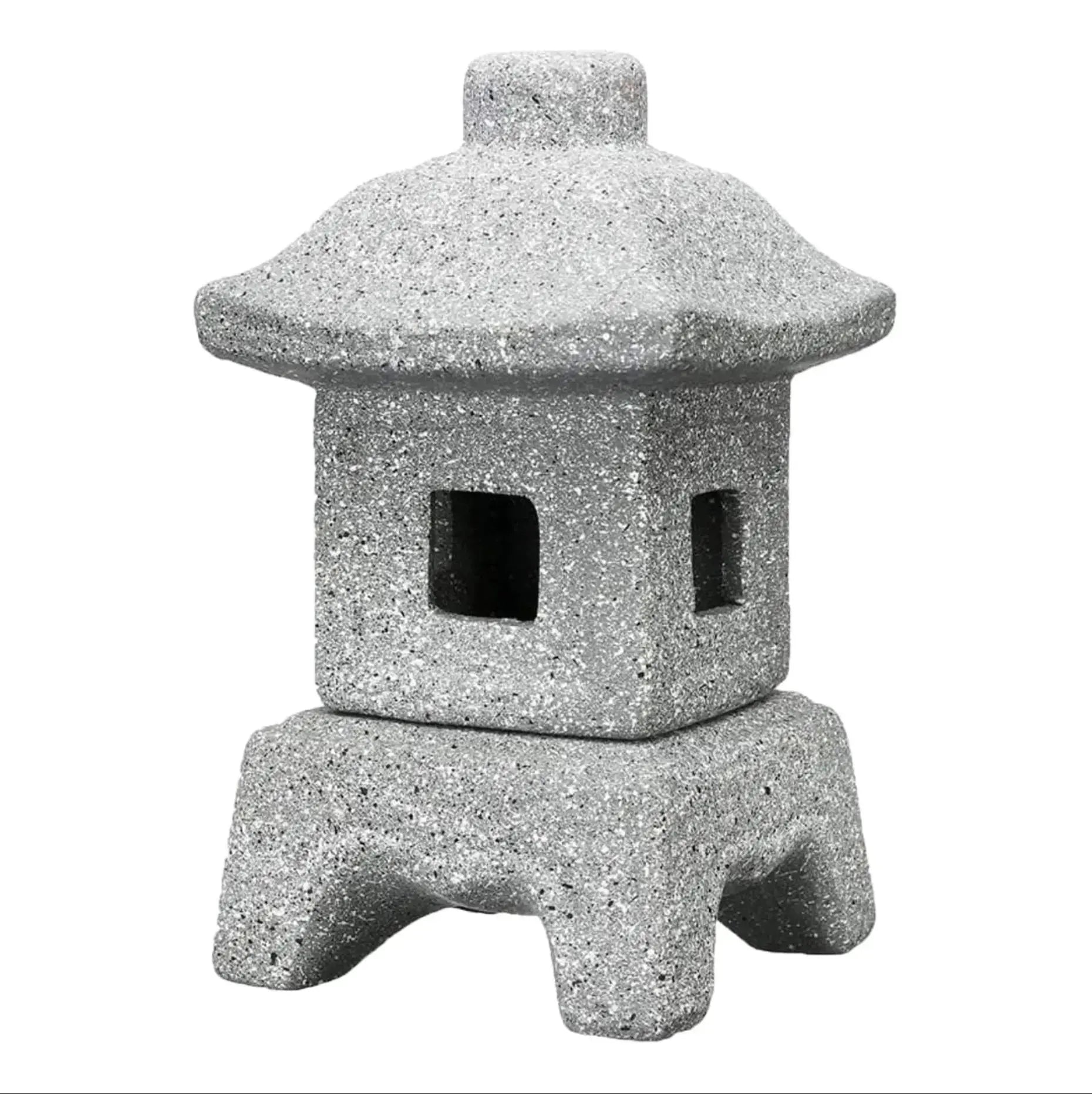 Farol japonés tōrō miniatura de piedra reconstituida para jardín zen y bonsái Ropa Japonesa