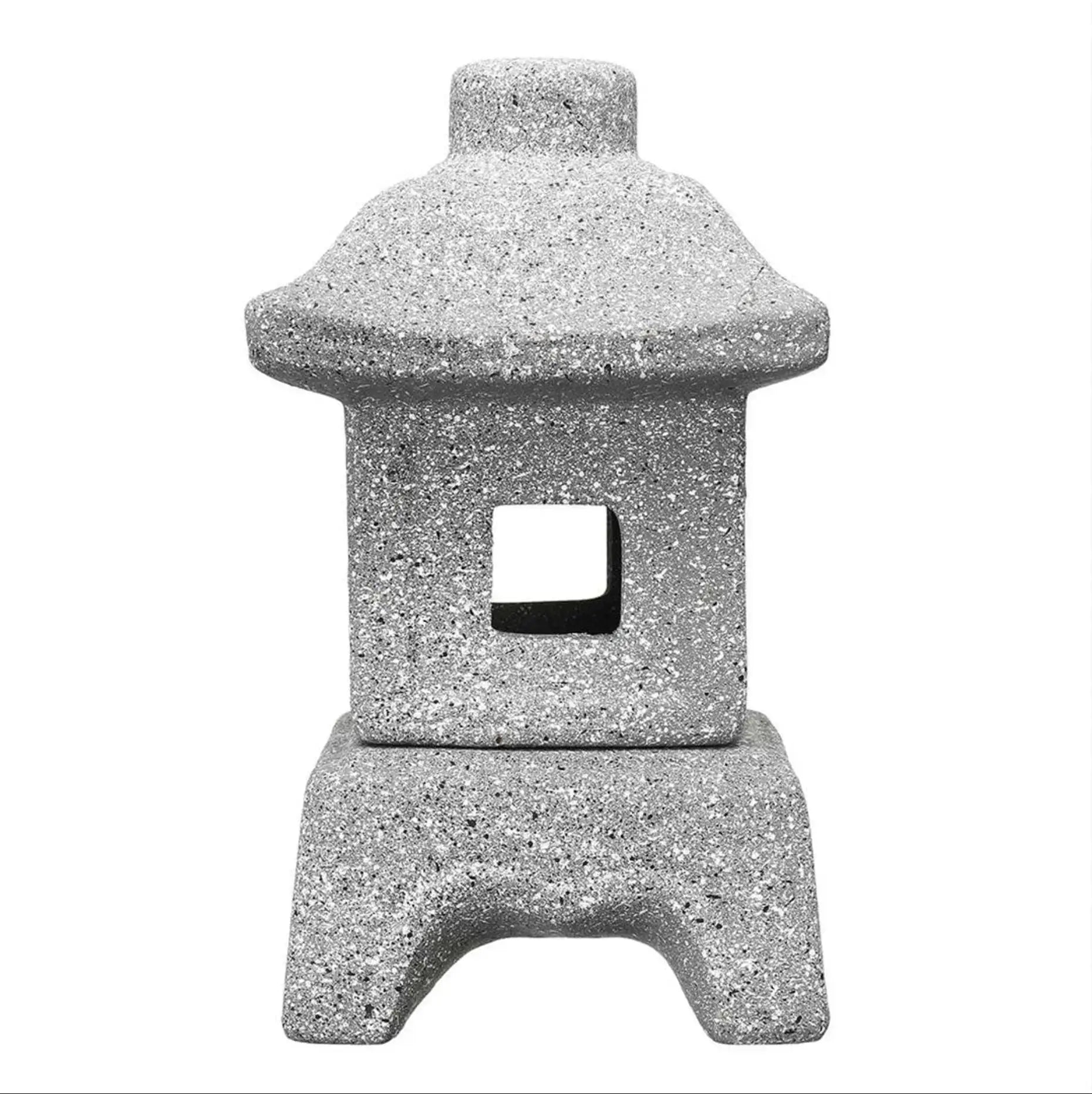 Farol japonés tōrō miniatura de piedra reconstituida para jardín zen y bonsái Ropa Japonesa