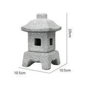 Farol japonés tōrō miniatura de piedra reconstituida para jardín zen y bonsái Ropa Japonesa