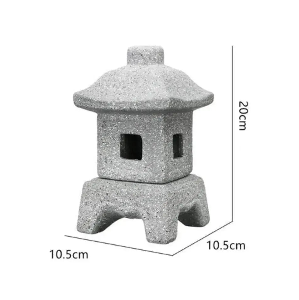 Farol japonés tōrō miniatura de piedra reconstituida para jardín zen y bonsái Ropa Japonesa