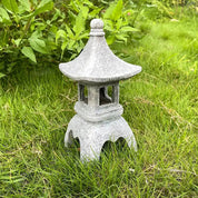 Farol japonés tōrō Kuroishi de piedra negra alargado para jardín de té zen Ropa Japonesa
